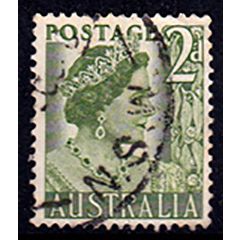 Australia 1951 Queen Elizabeth 2d Used Stamp.. No Wmk