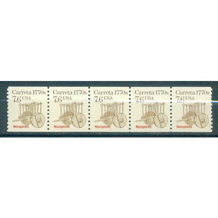 2255 7.6c Carreta Fine MNH Dry Gum PNC 1/5 V0578
