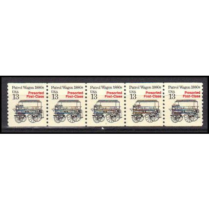 2258 13c Police Wagon Fine MNH Dry Gum PNC 1/5 X3135