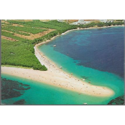 Bol, Brač, Croatia - aerial view - postcard c.1970s