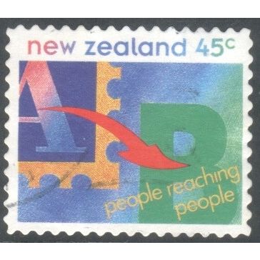 New Zealand stamps 1994 - 45c - People Reaching People - used