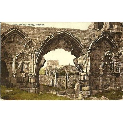 Yorkshire WHITBY ABBEY Two Postcards (97, 24052)