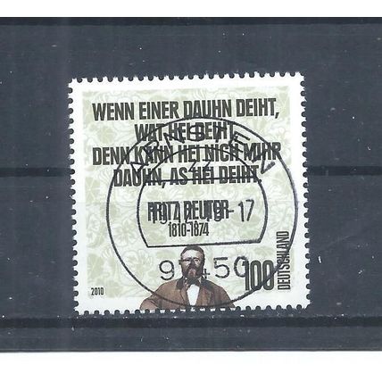 Germany Stamps 2010 Fritz Reuter used SG 3691 (AR344)