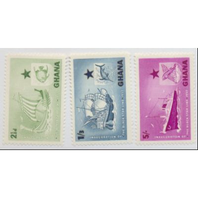 Ghana Stamps Scott #14 To 16, Mint Hinged