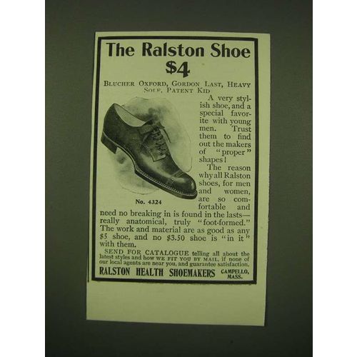 1902 Ralston Health Shoes No. 4324 Ad - The Ralston Shoe $4