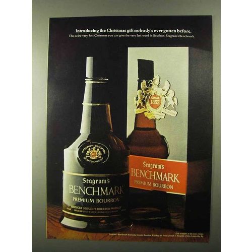 1968 Seagram's Benchmark Bourbon Ad - The Gift