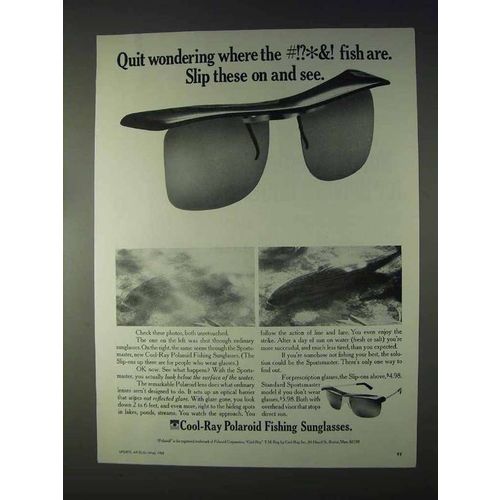 1968 Polaroid Cool-Ray Fishing Sunglasses Ad