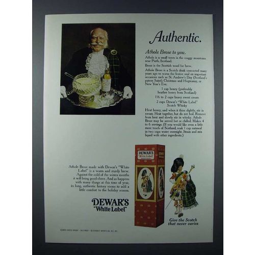 1970 Dewar's Scotch Ad - Authentic