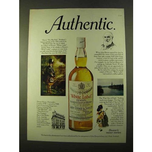 1970 Dewar's White Label Scotch Ad