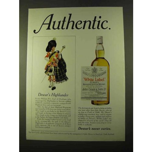 1970 Dewar's White Label Scotch Ad - NICE!