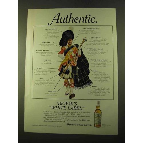 1970 Dewar's White Label Scotch Ad - Authentic