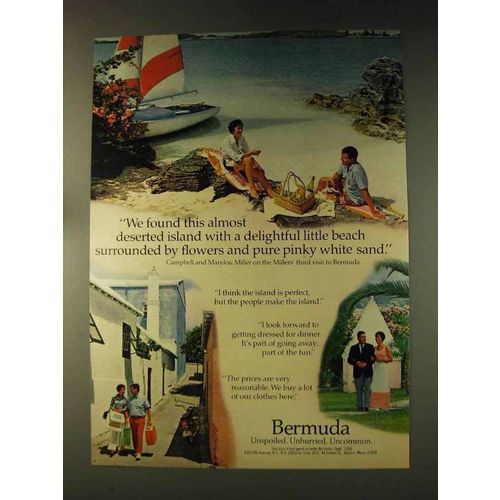 1976 Bermuda Tourism Ad - Almost Deserted Island