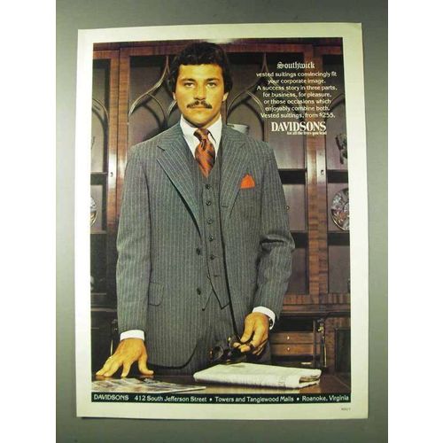 1978 Davidsons Southwick Vested Suits Ad