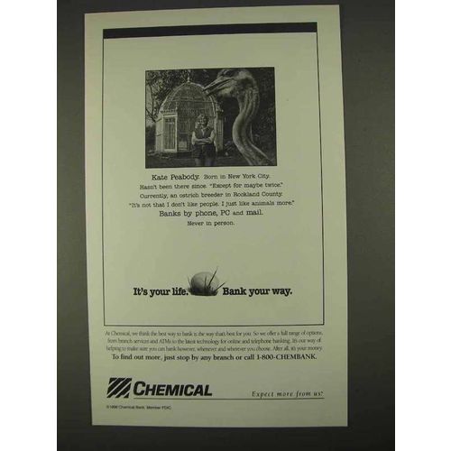 1996 Chemical Bank Ad - It's Your Life Bank Your Way