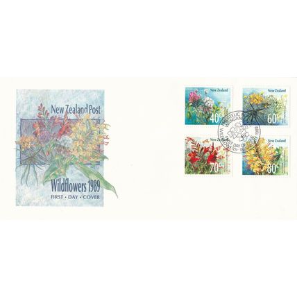 New Zealand 1989 Wildflowers FDC Bureau cancel Unadressed VGC