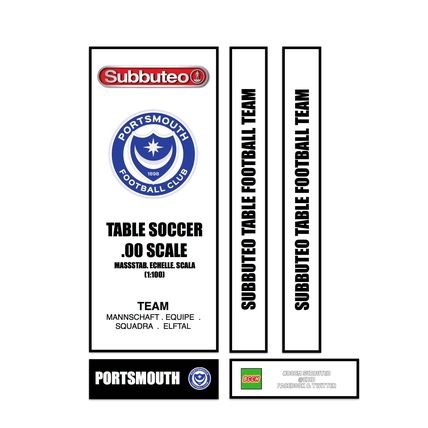 Tabletop Football Subbuteo Box Label Portsmouth (ENG) 2020 away