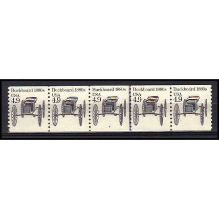 2124 4.9c Buckboard Very Fine MNH Dry Gum PNC 4/5 X0260