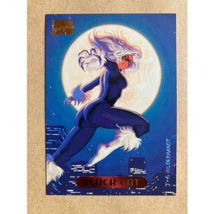 Marvel Masterpieces 1994 Base trading Card # 6 Black Cat (B) Fleer