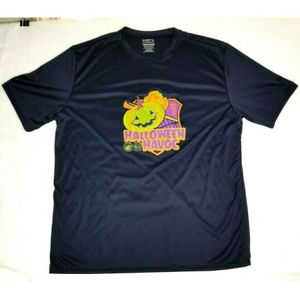 Halloween Havos Medford Or. 2017 T-Shirt Navy Blue with Green Pumpkin Men's 2XL