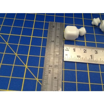White Kitchen Canisters pair 1:12th scale miniature