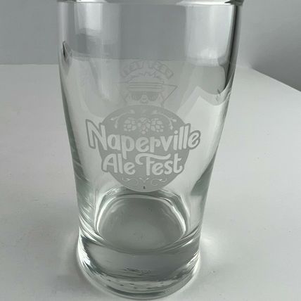 Naperville Ale Fest Fest Yeti Etched IL Beer Sampler 3 Oz Glass