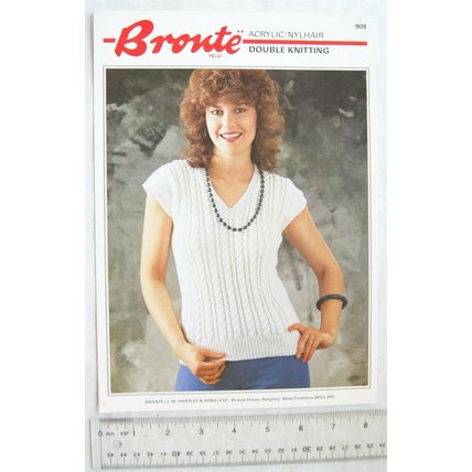Vintage: Bronte 908 ladies V neck slipover, DK