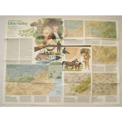 1985 National Geographic map The making of America, Ohio Valley