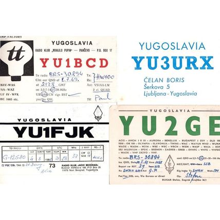 Yugoslavia Ljubljana Lamp Factory Novi Beograd 4x QSL Amateur Radio Card s