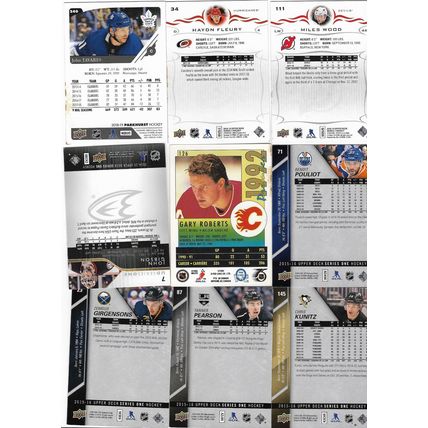 Hockey cards Mixed Lot of 11 Cards W Stains on one edge of each card UD S OPC PH