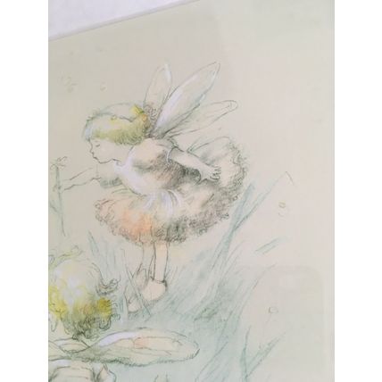 Baby Fairies Picking Flowers Mounted & Framed Print By Beverlie Manson