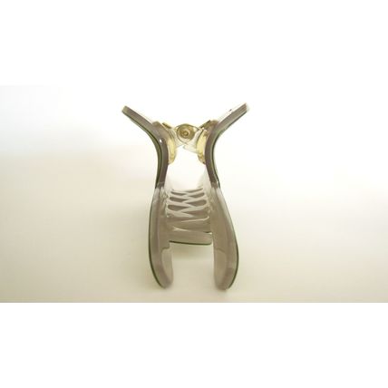 Shiny greenish/ gray with abalone effect hair claw clip for fine, thin hair