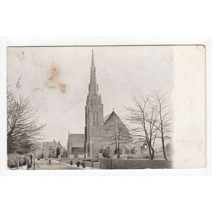 1904 Moseley Birmingham Single Ring Postmark on Postcard