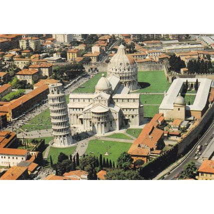 Pisa Piazza Duomo Italy Postcard posted 1998 creased