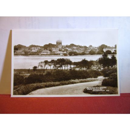 ACROSS THE MERE , HORNSEA, YORKSHIRE unused antique postcard RP by Bamforth =