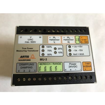 ARTIS MU3 MARPOSS MU3,1181326 ARTIS 0300 AMPLIFIER MEASUREMENT CONVERTER,500V,AH