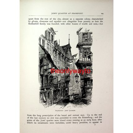 Frankfurt, Jews' Quarter (Speyer Cathedral, Reverse), Book Illustration, 1893