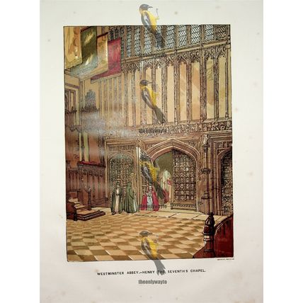 Westminster Abbey, Henry VII Chapel, Book Illustration (Print), c1856
