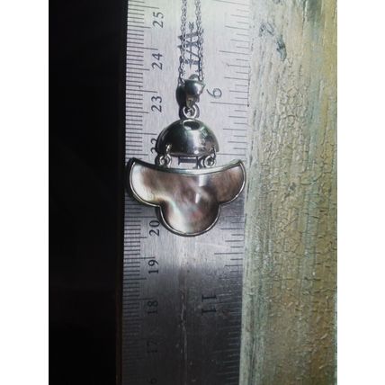 Abalone and 925 Sterling Silver Pendant Necklace