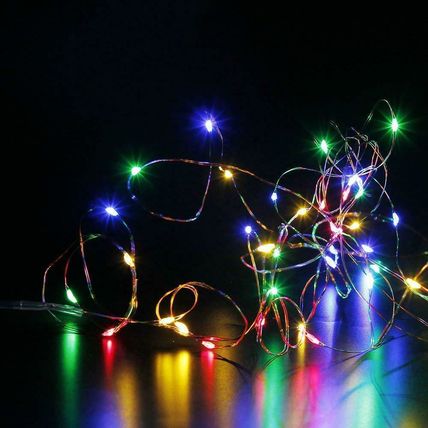 20/50/100 LED Battery Light Rice Wire Copper Fairy String Xmas Lights Gift Party