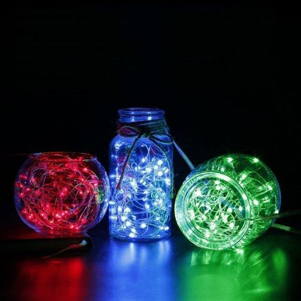 20/50/100 LED Battery Light Rice Wire Copper Fairy String Xmas Lights Gift Party
