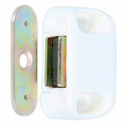 WHITE MAGNETIC CATCH Strong Heavy Duty Small-Large Cupboard Cabinet Door Latch