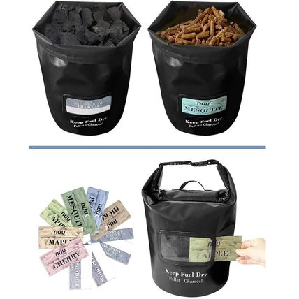 NEW! nuuk Outdoor Wood Pellet / Charcoal Waterproof 20lb Storage Bag