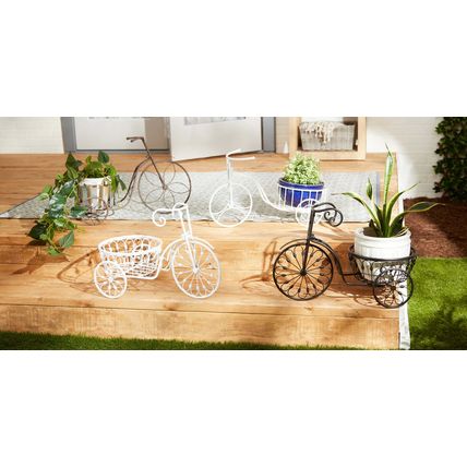 WHITE BICYCLE PLANTER