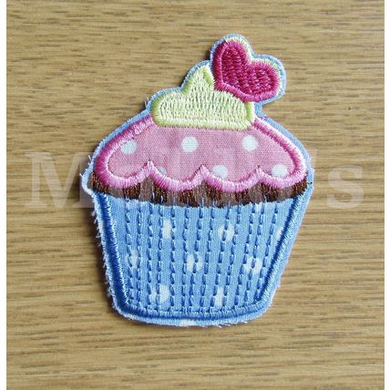 Cupcake Iron On Sequin Patch Bright Badge 6.5 cm x 5.2 cm Jeans T-shirt P071
