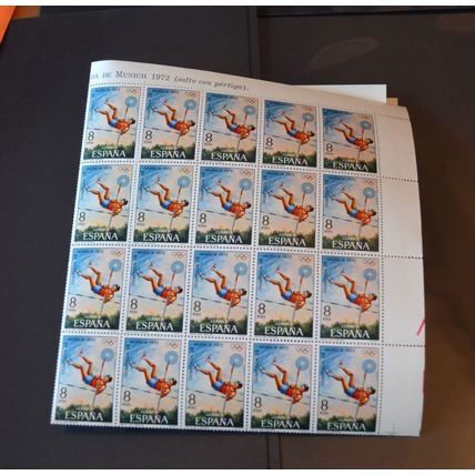 Spain stamps. 1972 Munich Olympic Games MNH full sheets of 80 MNH (AL754)