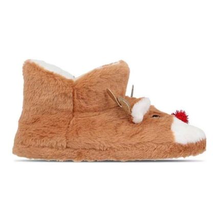 LINEA Men's Christmas Reindeer Slipper Boots BNWT