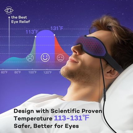 Umisleep Heated Eye Mask with USB Electric Heating Pad, Storage Bag - Soothing W