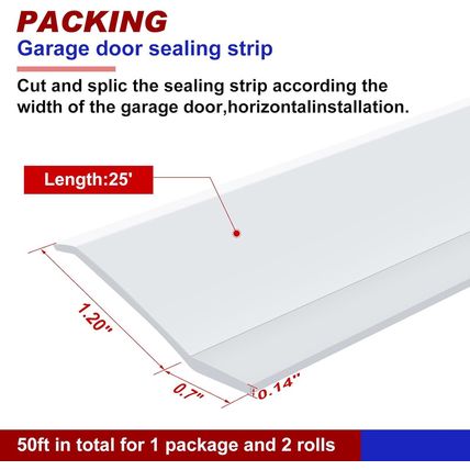 Weatherproofing Garage Door Seals Top and Sides Seal Strip PVC Garage Door Weath