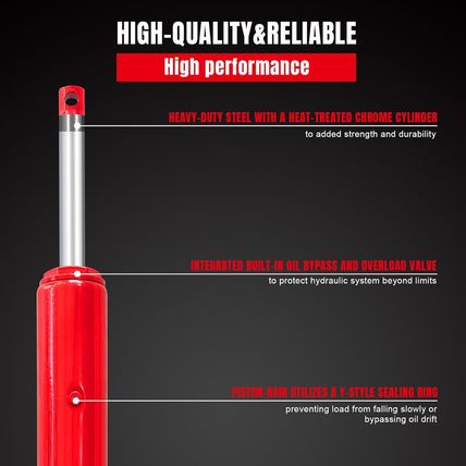 BIG RED T30806 Torin Hydraulic Long Ram Jack with Single Piston Pump and Clevis