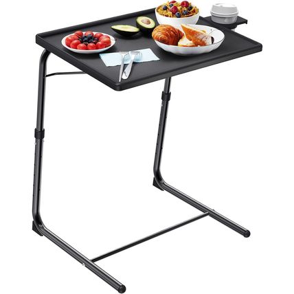 Adjustable TV Tray Table - TV Dinner Tray on Bed & Sofa, Comfortable Folding Tab